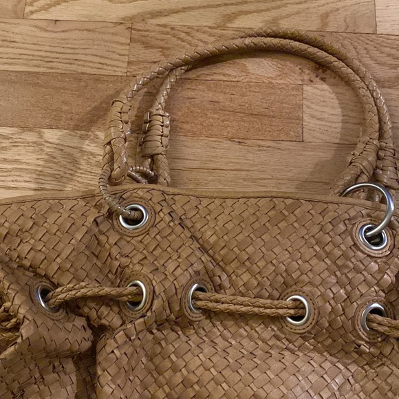 Elliot Lucca woven leather weave hobo bag brown tan - Picture 4 of 11